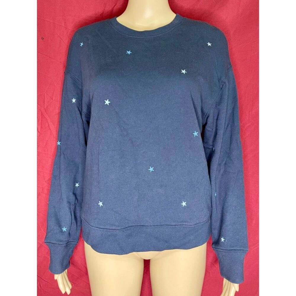 Rails Ramona Navy Embroidered Star Sweatshirt Small